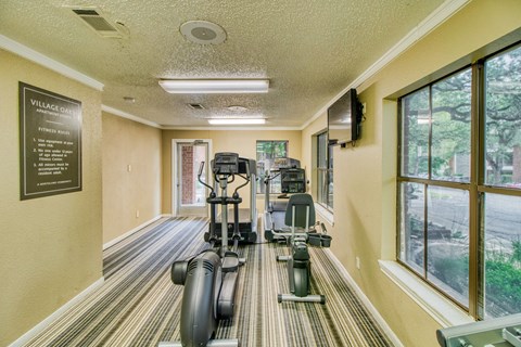 Fitness Center at Village Oaks Apartments, Austin, Texas